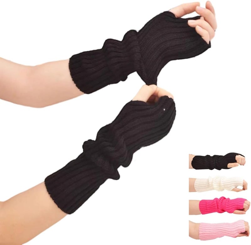 VTTDB Arm covers cute women kawaii japanese harajuku Y2k Arm Warmer for Girls Goth Gloves Fingerless Knitted Arm Sleeve - Image 1